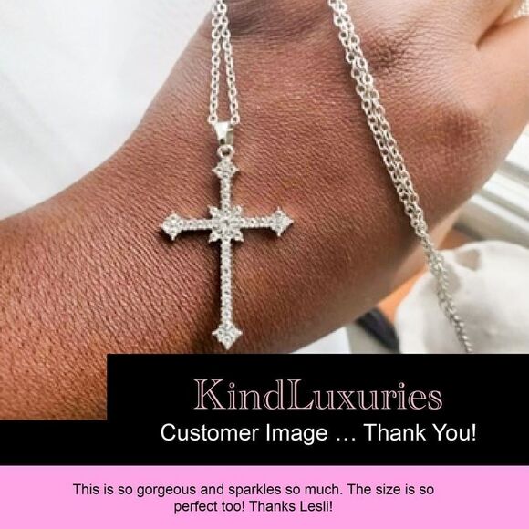 💎226💎Diamond Cross Necklace Pendant for Women and Girl’s - Picture 6 of 16